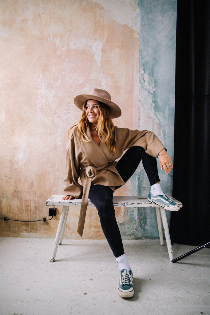 beige kimono blouse, beige kimono blazer, beige short kimono robe